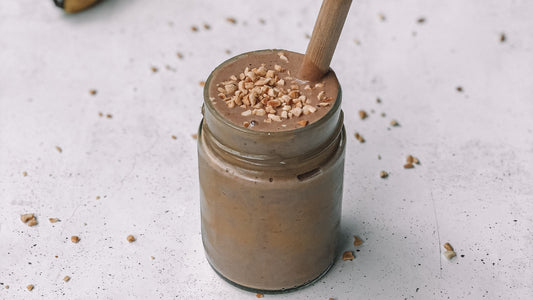 Choc Banana & Peanut Butter Protein Smoothie Recipe - with the Clean Kweens